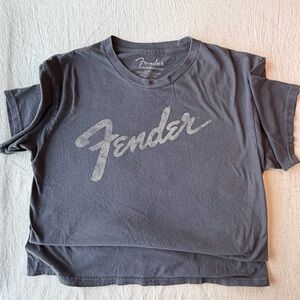 Fender Charcoal graphic T-Shirt with Silver Script size Men’s M